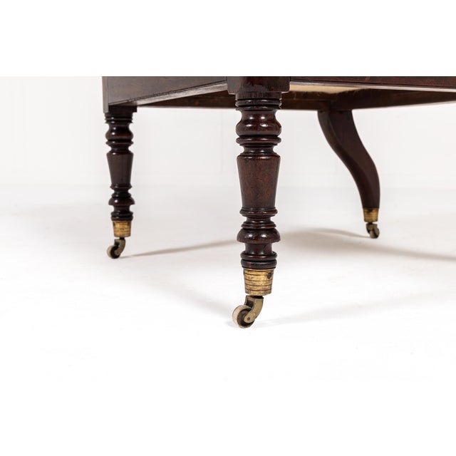 Wood Regency Mahogany Bergère Library Armchair in the style of Gillows For Sale - Image 7 of 8