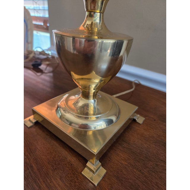 Brass Vintage Brass Pineapple Table Lamp For Sale - Image 8 of 12