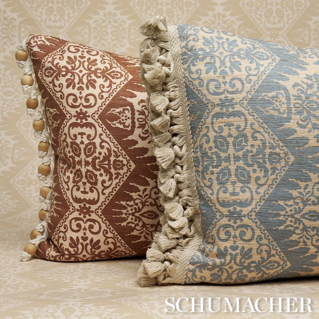 SAMPLE - Schumacher Berkeley Hand Printed Silk Fabric In Chestnut For Sale In New York - Image 6 of 6