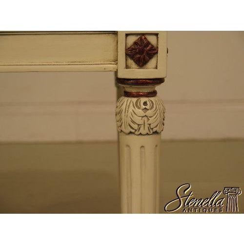 French Louis XV Style Paint Decorared Stool Custom Upholstery For Sale In Philadelphia - Image 6 of 9