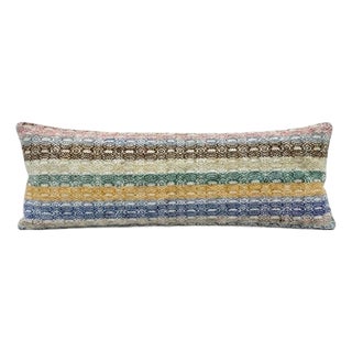 Bohemian Long Turkish Kilim Bedding Pillow Cover 17'' X 50'' For Sale