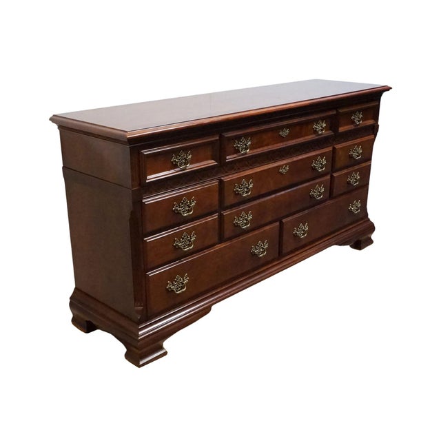 Stanley Furniture Stanley Furniture American Heritage Collection Mahogany Traditional Style 66" Triple Dresser 172-13-05 For Sale - Image 4 of 13