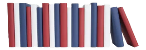 Decorative Books - Americana Paper Wrapped Books - Red and Blue Books By The Foot
