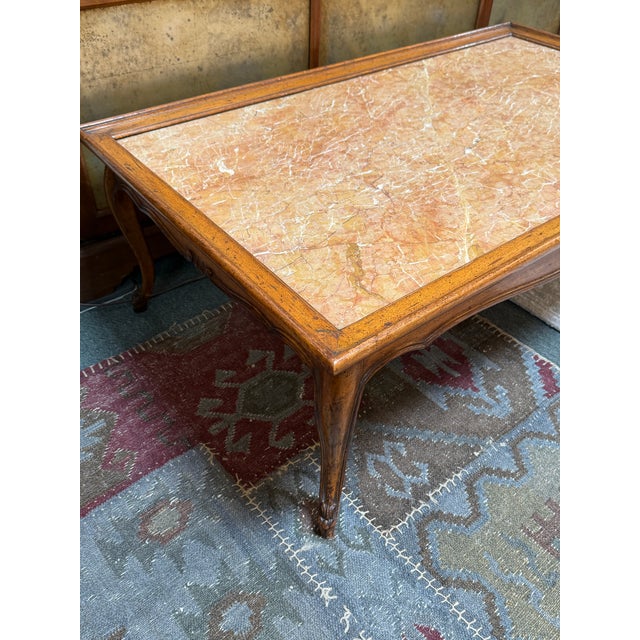Wood Late 20th Century Louis XV Reproduction Coffee Table For Sale - Image 7 of 12