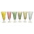 Colored Glass Champagne Coupes, France, 1970, Set of 6 For Sale - Image 13 of 13