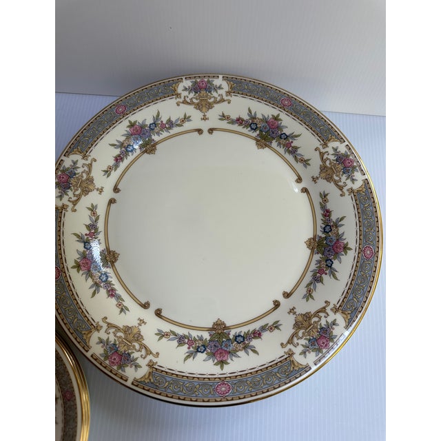 1980s Minton England "Persian Rose" 4 Dinner Plates and 4 Salad Plates and 4 Bread & Butter Plates - 12 pcs For Sale - Image 17 of 18