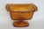 Indiana Glass Company Ftda 1981 Amber Golden Brown Pressed Glass Embossed Pedestal Candy Dish 5088b For Sale - Image 4 of 18