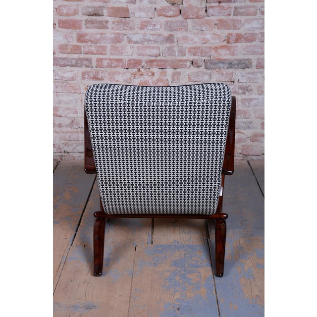Brown Art Deco H-269 Armchair by J. Halabala for Up Závody, Czech, 1930s For Sale - Image 8 of 12