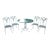 Vintage Lee L. Woodard & Sons Wrought Iron White Patio Set—A Table and Four Chairs For Sale