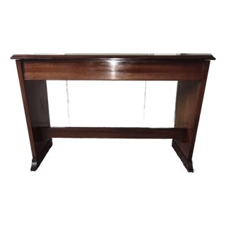 Vintage Hammond Organ Music Bench – Wood Storage Console (Mahogany) For Sale