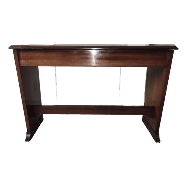 Vintage Hammond Organ Music Bench – Wood Storage Console (Mahogany) For Sale