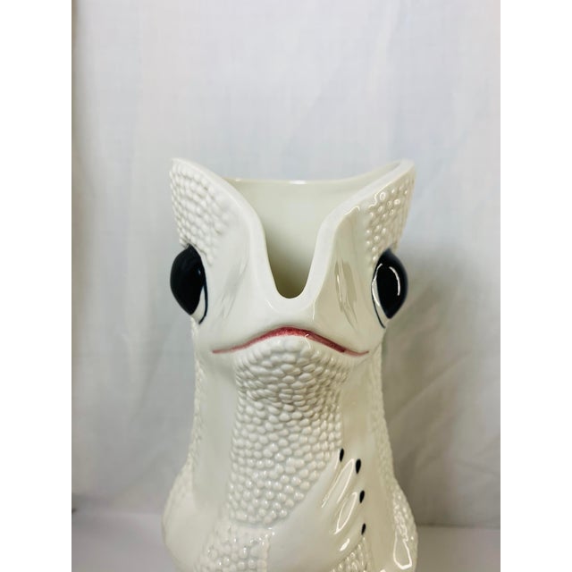 Vintage Mottahedeh Fine Porcelain Hobnail Frog Pitcher For Sale - Image 9 of 9