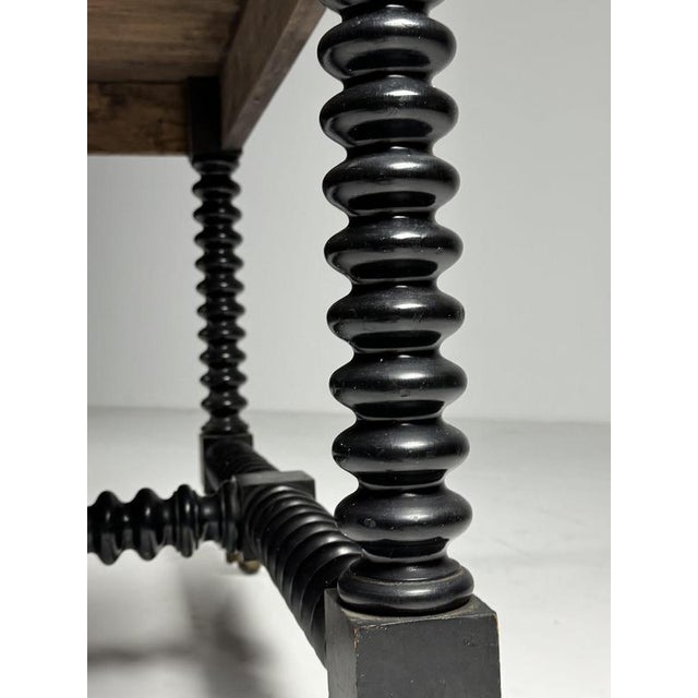 Bobbin Workbench with Leather Top, 19th Century For Sale - Image 15 of 18