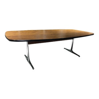 Early Walnut Writing Desk by George Nelson 96” For Sale