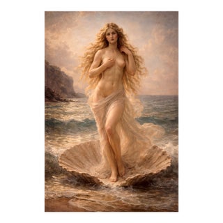 Atelier Aria Lumae Venus in a Quiet Sea Original Classical Realism Fine Art Gallery Board Print For Sale