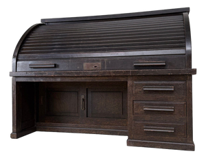 Japanese Seated Shosai-Zukue Writing Desk with Tambour Door, 1920-1930
