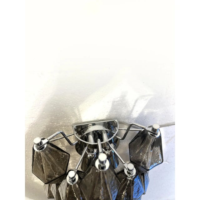 Italian “Poliedri” Murano Glass Wall Sconce in Venini Design - Lot of 4 For Sale - Image 4 of 13