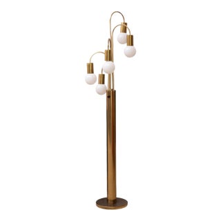 Mid 20th Century Five Headed Brass Floor Lamp For Sale