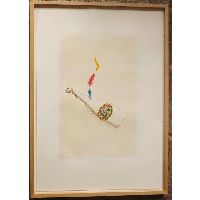 Contemporary Tom Marioni "Finger Print" Signed and Numbered Color Etching For Sale - Image 3 of 11