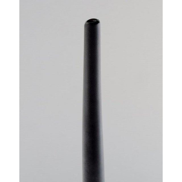 Black Colossal Matt Black Drop-Shaped Murano Vase For Sale - Image 8 of 11