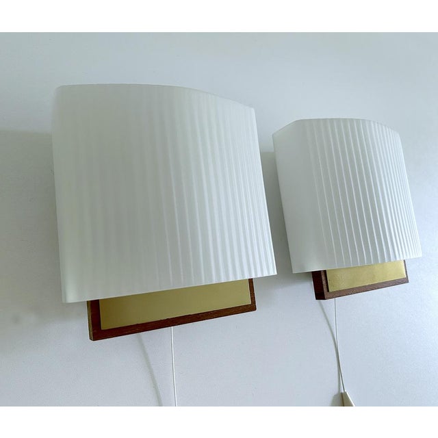 Vintage Danish Glass Sconces, 1960s, Set of 2 For Sale - Image 13 of 18