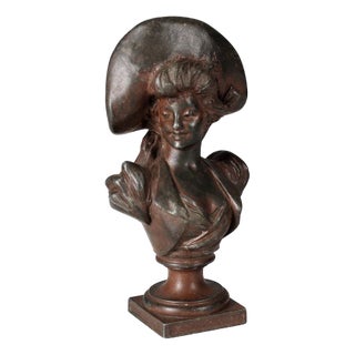 Small Bronze Miniature Bust, 1900 For Sale