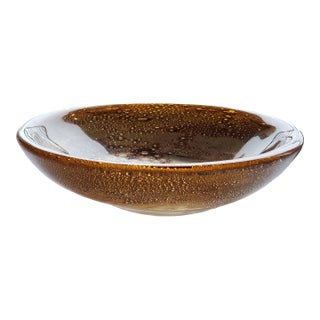 1950s Ercole Barovier & Toso Att Aborigeni Murano Glass Bowl For Sale