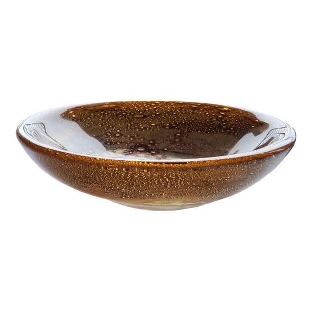 1950s Ercole Barovier & Toso Att Aborigeni Murano Glass Bowl For Sale