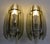Italian Veca Smoked and Clear Glass Sconces from Veca, 1970s, Set of 2 For Sale - Image 15 of 18