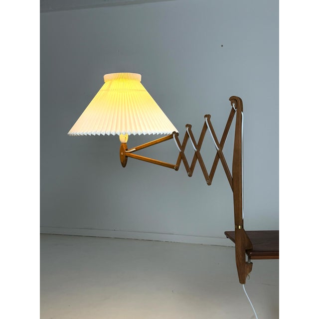 Le Klint "Sax Lamp" Clamp Table Lamp, 1960s A rare Danish Le Klint lamp from the 1960s. This so-called sax lamp features a...