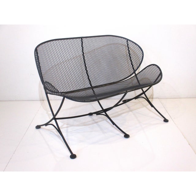 Black Mid 20th Century Maurizio Tempestini Salterini Styled Orange Slice Loveseat For Sale - Image 8 of 11