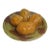 Miniature Antique Majolica Plate With Nuts Trompe l'Oeil Faience For Sale