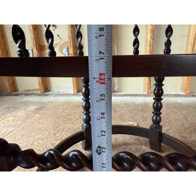 Antique Edwardian Style Barley Twist Armchair For Sale - Image 11 of 16