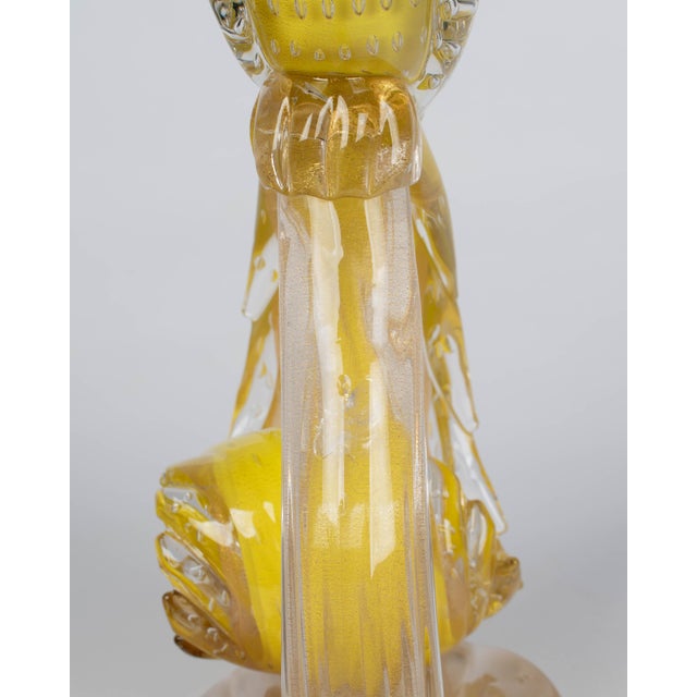 Vintage Murano Glass Parrot Sculpture by Alfredo Barbini, 1950s For Sale - Image 14 of 18