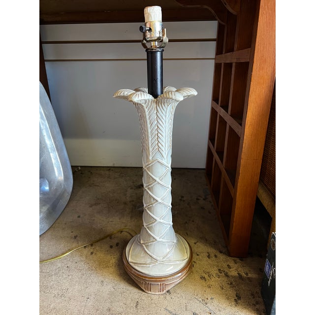 Late 20th Century Mid-Century Modern Ceramic Palm Tree Table Lamp For Sale In West Palm - Image 6 of 8