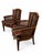 French Provincial Vintage French Provincial Cane and Striped Upholstered Armchairs — Pair For Sale - Image 3 of 11