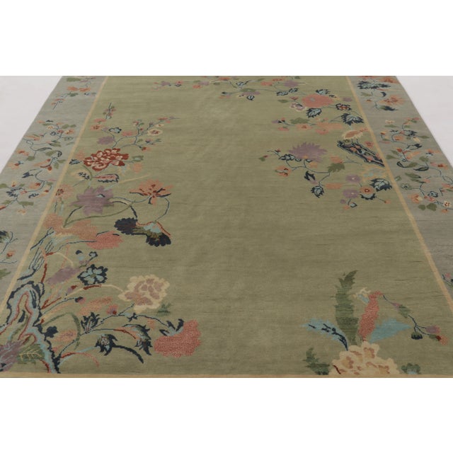 Made with hand-knotted wool, this beautiful 8x10 piece is a part of Rug & Kilim's Chinese Art Deco Collection. Drawing...