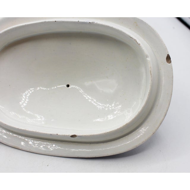 Ceramic Circa 1810-1820 Pair of Staffordshire District Blue and White Sauciers and Undertrays For Sale - Image 7 of 9