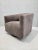 Restoration Hardware 1950s Style Italian Shelter-Arm Swivel Lounge Newly Reupholstered in Plush Double Thick Taupe Mohair...