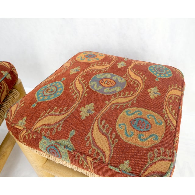 Heavy Thick Solid Chestnut Legs Rope Seats Benches Stools - A Pair For Sale - Image 12 of 12