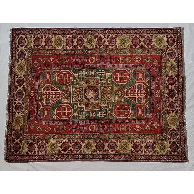1990s 1990s Vintage Kazak Rug For Sale - Image 5 of 5