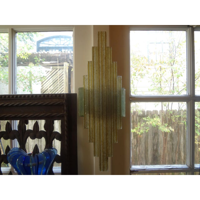 Pair of Italian Chiseled Glass Sconces by Poliarte For Sale - Image 11 of 12