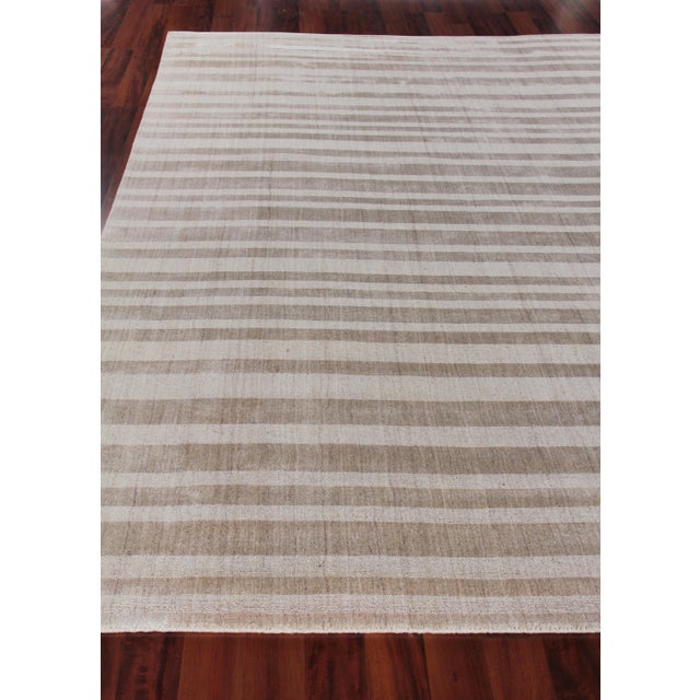 Iscar Hand loom Wool/Viscose Mineral Rug-8'x10'" For Sale - Image 4 of 8