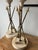 Mid 20th Century French Arrow & Tassel Lamps on Travertine Bases With Original Fabric Shades-a Pair For Sale In Houston - Image 6 of 12