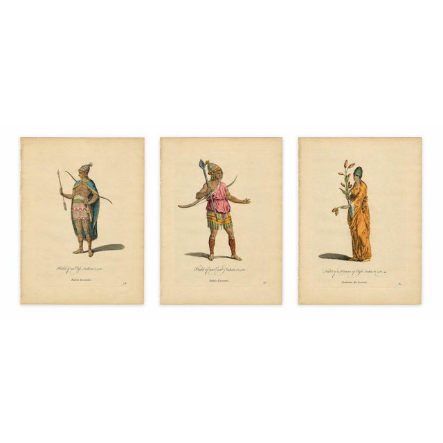 East Indies Figures & Tribal Dress, 1749, Engraving, Set of 3 For Sale - Image 6 of 9