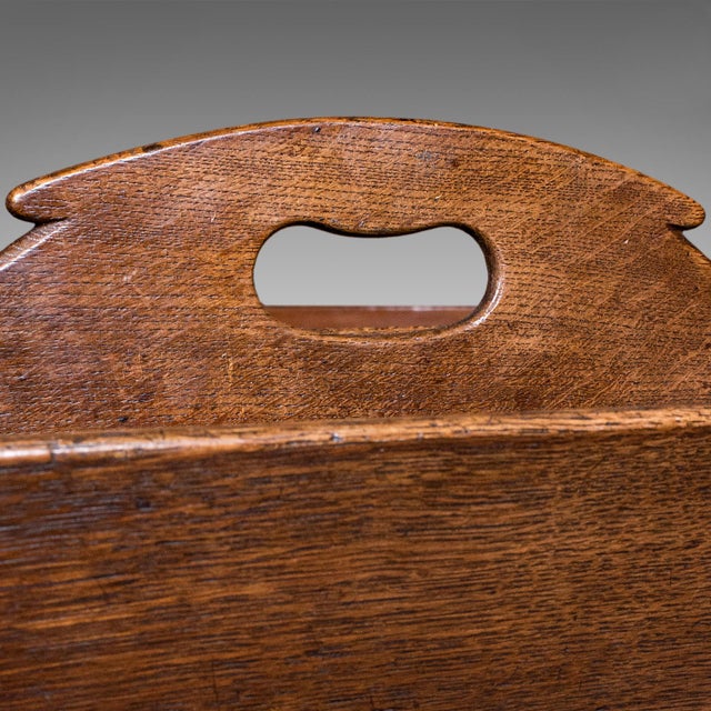 Brown Antique Maid's Carry, English, Oak, Country House, Cutlery Tray, Box, Georgian For Sale - Image 8 of 9