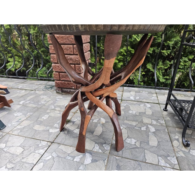 Wooden Coffee Table with Brass Top, 1960s-1980s For Sale - Image 6 of 10