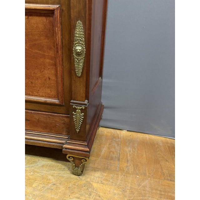 Small Empire-Style Walnut Bookcase, 1930 For Sale - Image 11 of 14