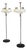 Arenzano Tre Fiamme Floor Lamps by Ignazio Gardella, Set of 2 For Sale