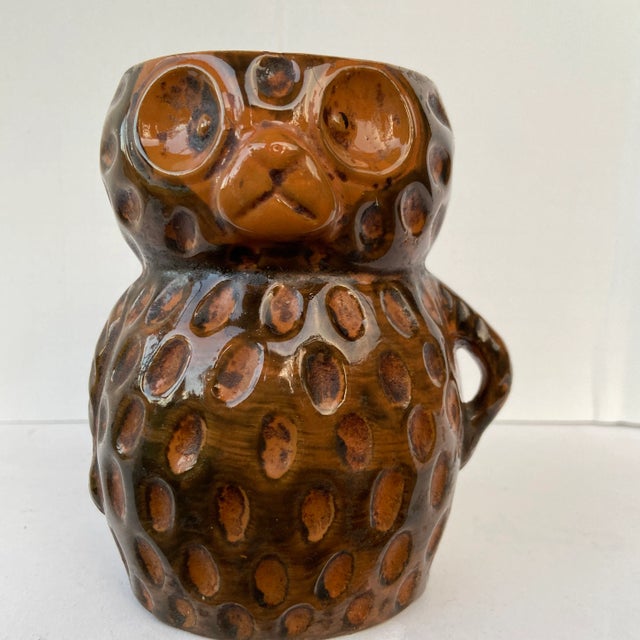 Vintage Rustic Thumbprint Pottery Bear For Sale - Image 11 of 11